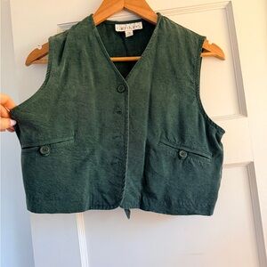 Karen Kane Vintage Forest Green Vest